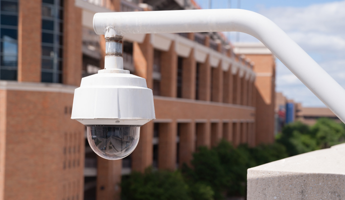 Security cameras installed infront of the school