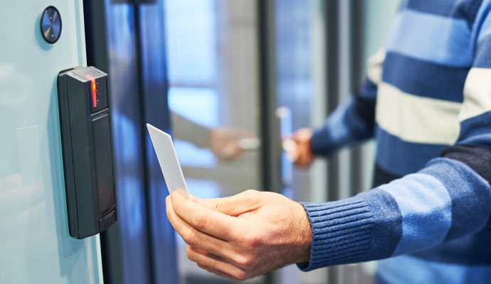 Scanning keycard with access control system