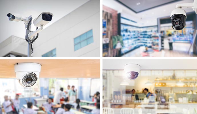 Collage of different types of cameras