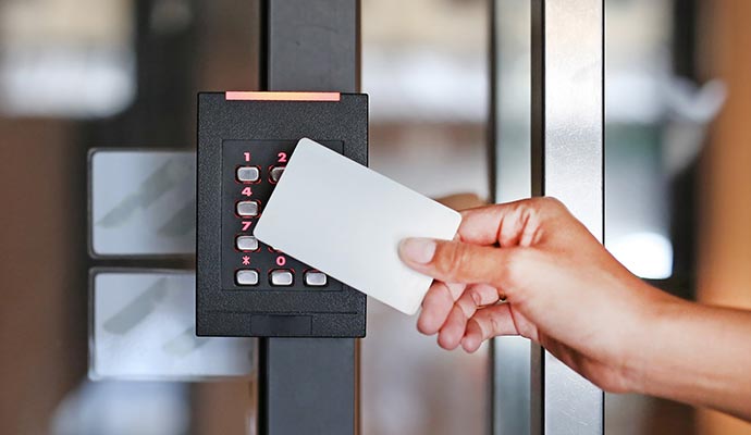 Advanced access control via key card reader