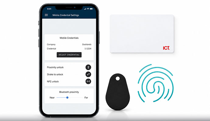An ICT card and phone showing access options.