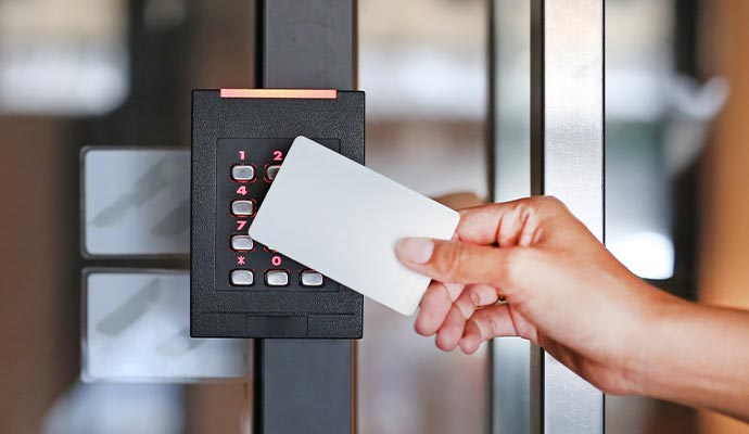 Access control using key card reader