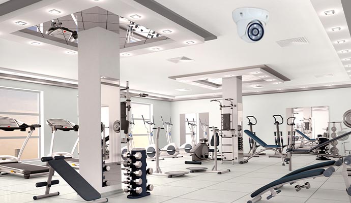 security system in fitness center