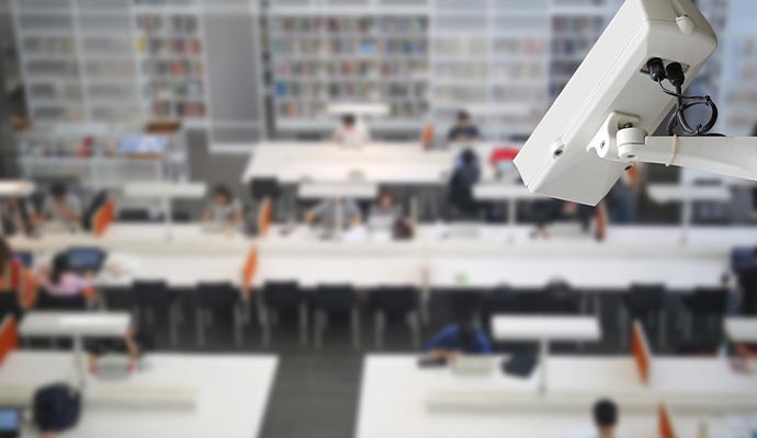 cctv camera on library