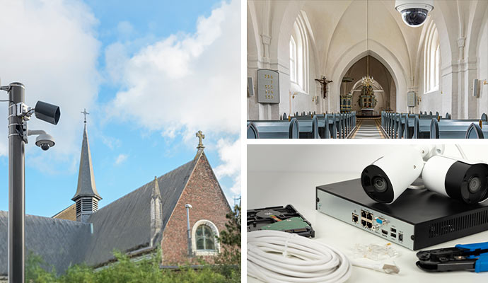 Church cameras and nvr hardware collage