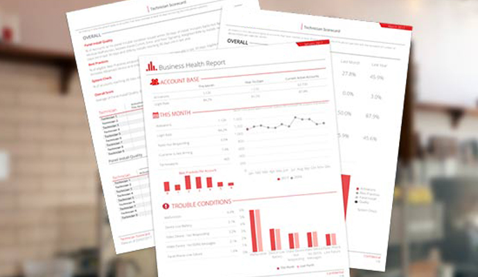 Commercial security system analytics and reporting