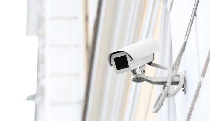 Installed security camera