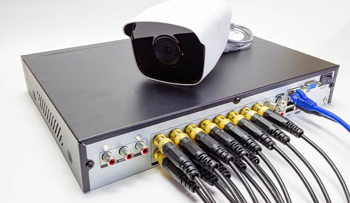 Network video recorder width security camera