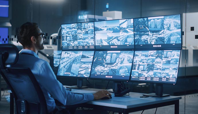 Professional uses video surveillance