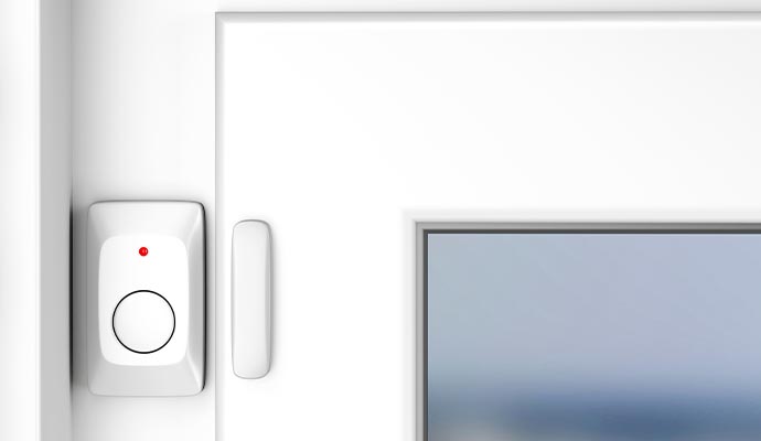 Sensor installed beside the door