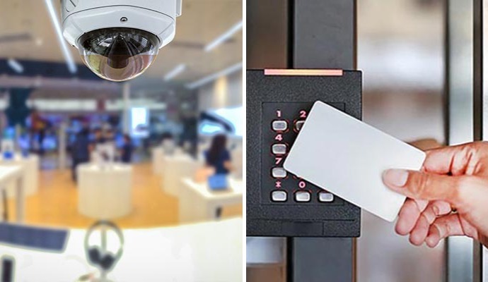 Collage of business security and access control system