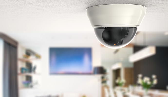 installed home security camera