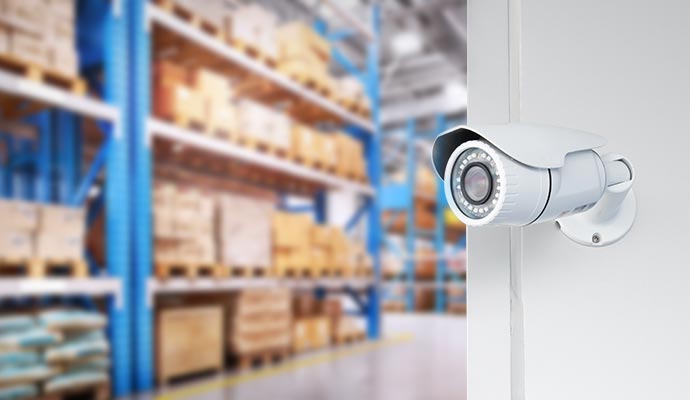 security camera in market
