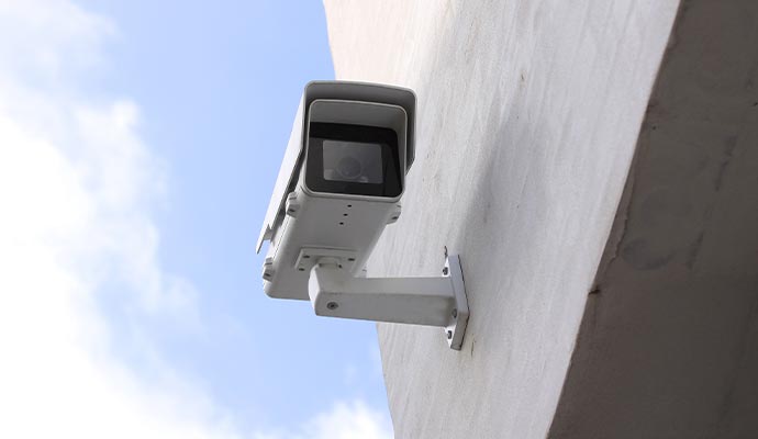 Installed security camera