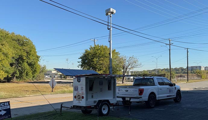 Mobile surveillance trailers