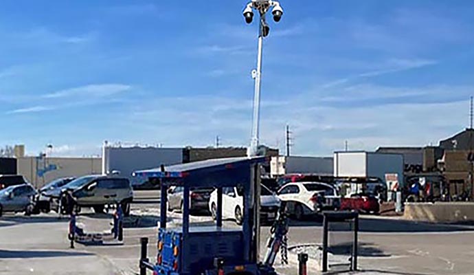 Parking lot surveillance camera
