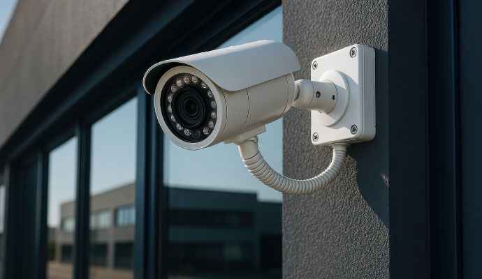 Surveillance camera at commercial place