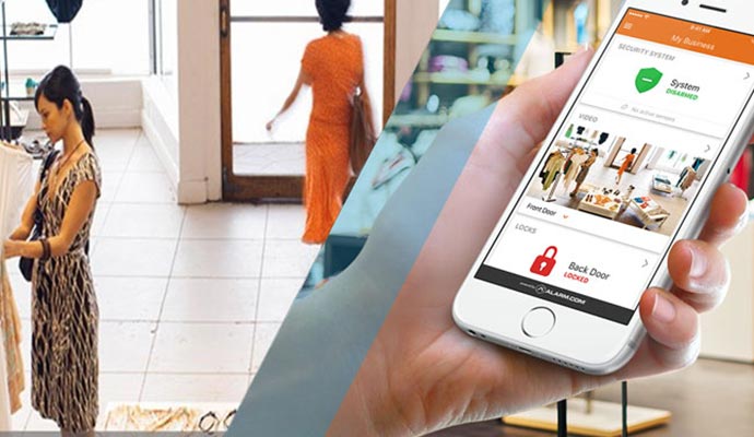 Video monitoring system through app in commercial area