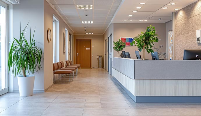 Healthcare facility reception security.