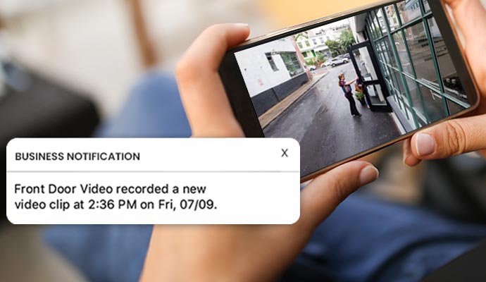 User viewing someone entrance on mobile