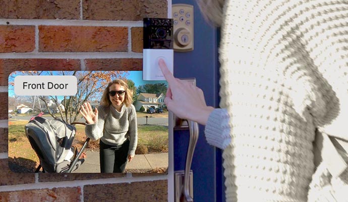 Video doorbell camera installed