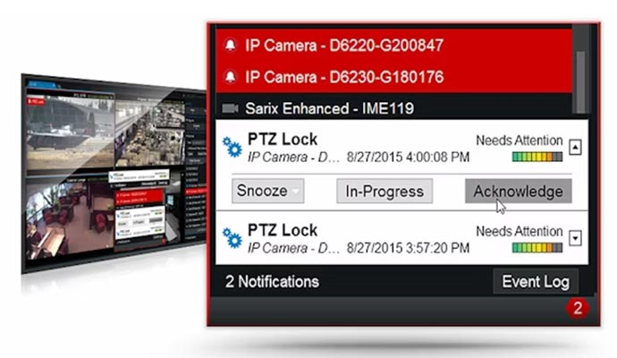 An image illustrating integration between VideoXpert and access control systems.